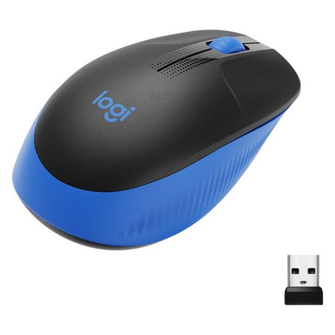 Mouse Logitech M190 Inalámbrico Negro/Azul