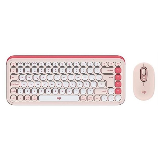 Combo Inalámbrico Logitech POP ICON Español Rosado